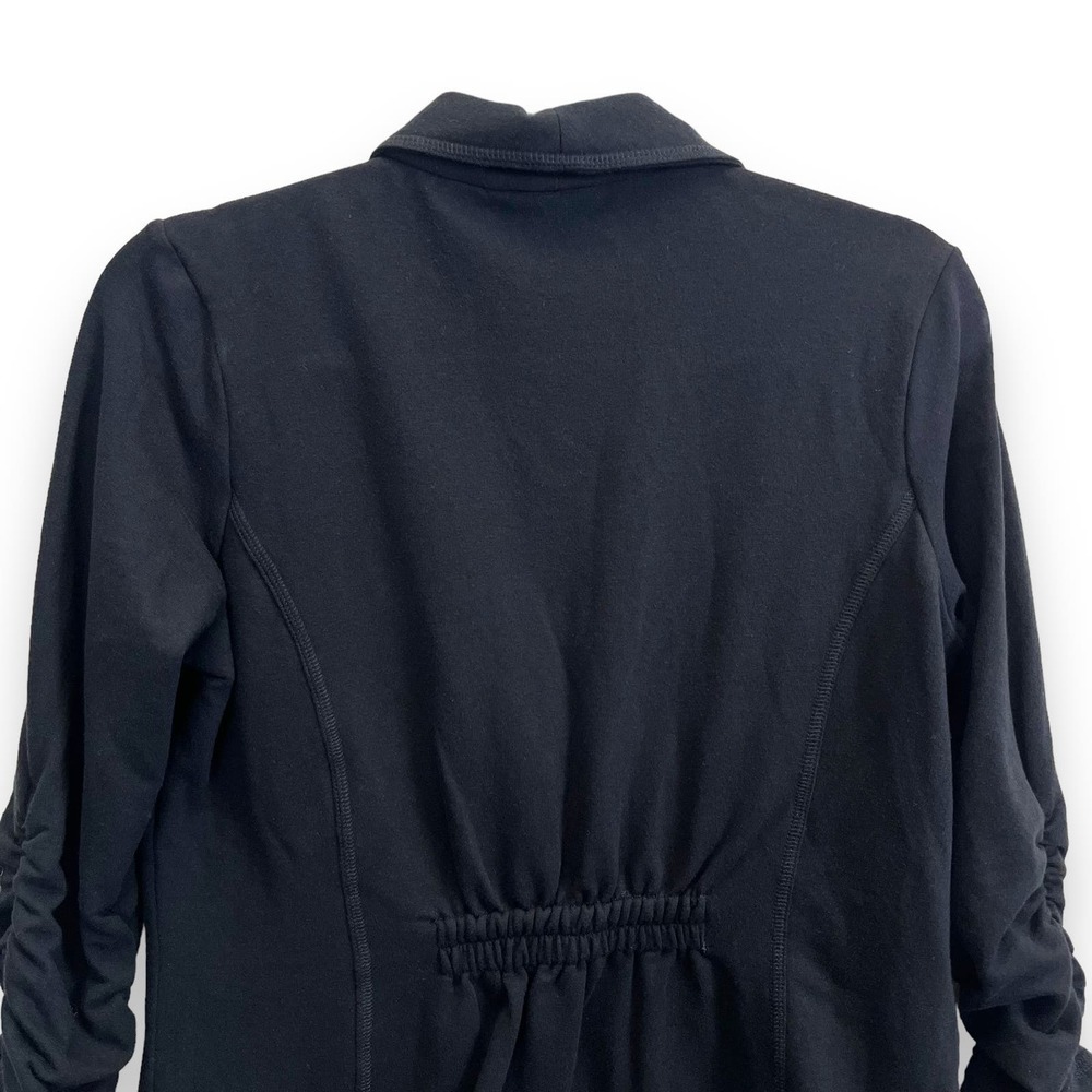 Susan Graver Jacket Womens XXS Black Cotton Single Button Casual Blazer Y2K - Picture 6 of 11